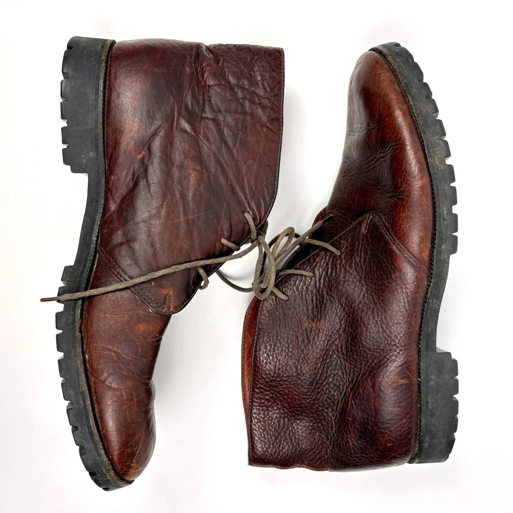 VTG Thornton Bay Oil Resistant Leather‎ Chukkas Mens Sz 10M Oxblood Red Lace up
